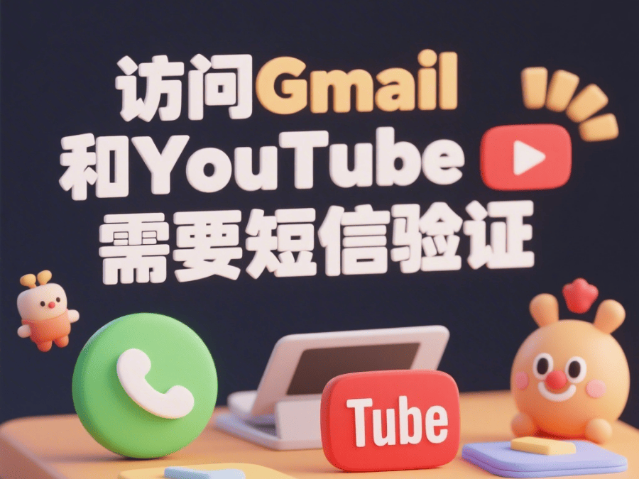全新Google谷歌账号访问Gmail和YouTube等服务时需要单独验证账号